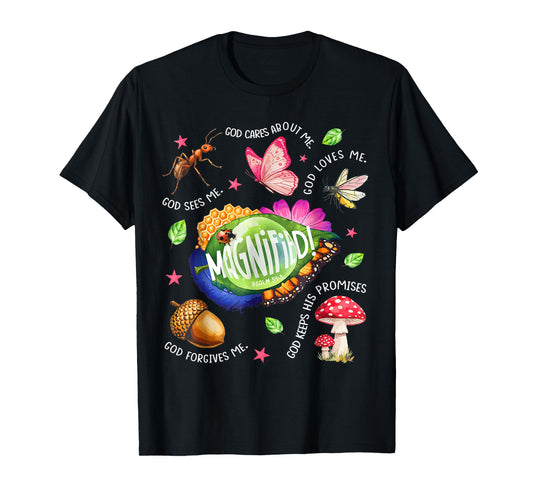 VBS 2025 Magnified Smallest Insects Adventure VBS Psalm 34:3 T-Shirt