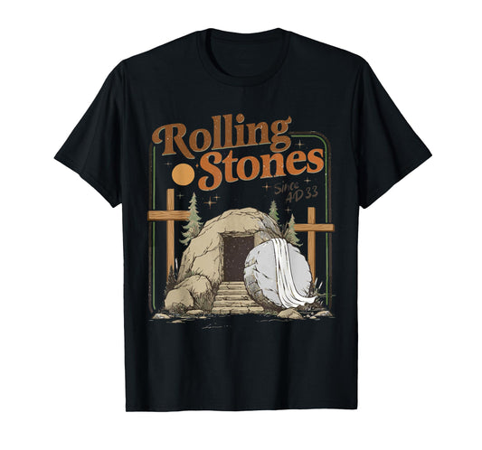 The Stone Was Rolled Away He Is Alive Retro Christian Easter T-Shirt