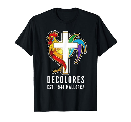 DeColores Cursillo Rainbow Rooster Catholic T-Shirt
