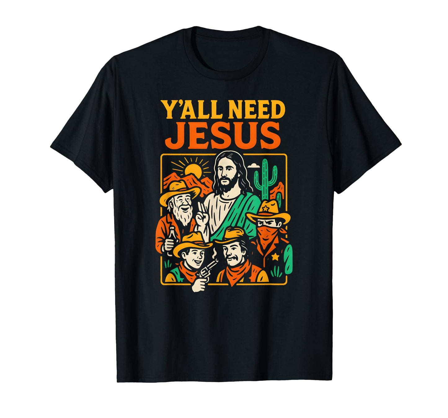 Christian Parody Yall Need Jesus Fun Womens Christian Faith T-Shirt