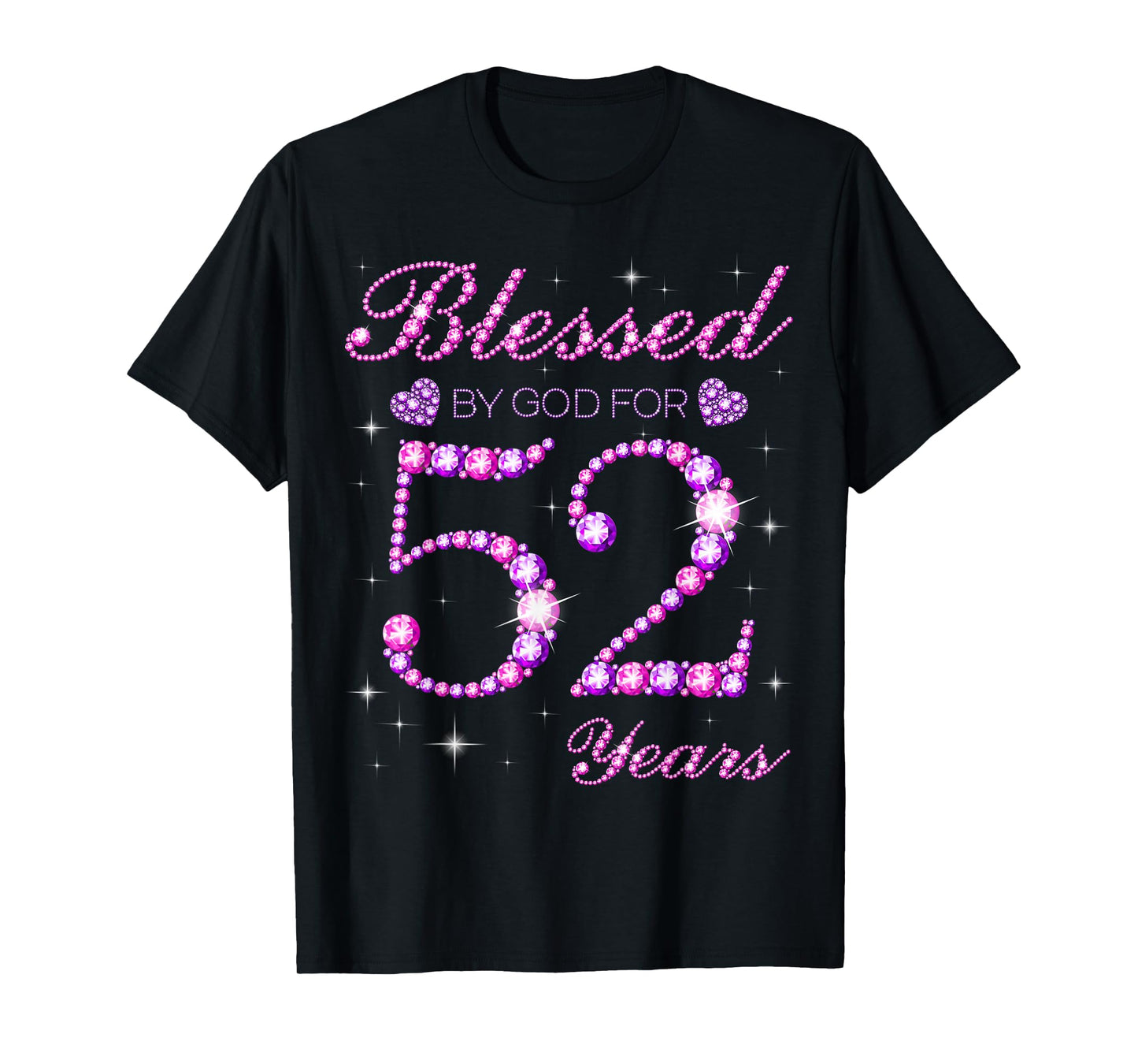 Blessed by God for 52 Years Old 52nd Birthday Party T-Shirt