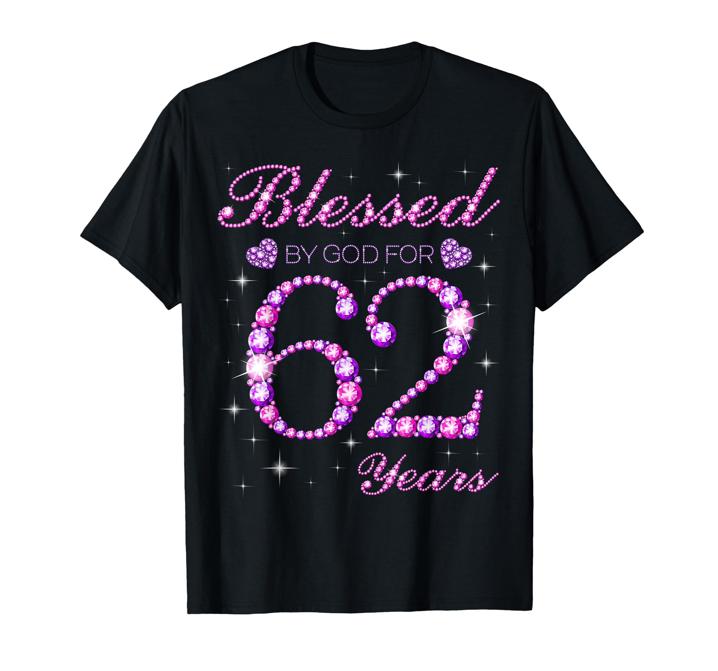 Blessed by God for 62 Years Old 62nd Birthday Party T-Shirt