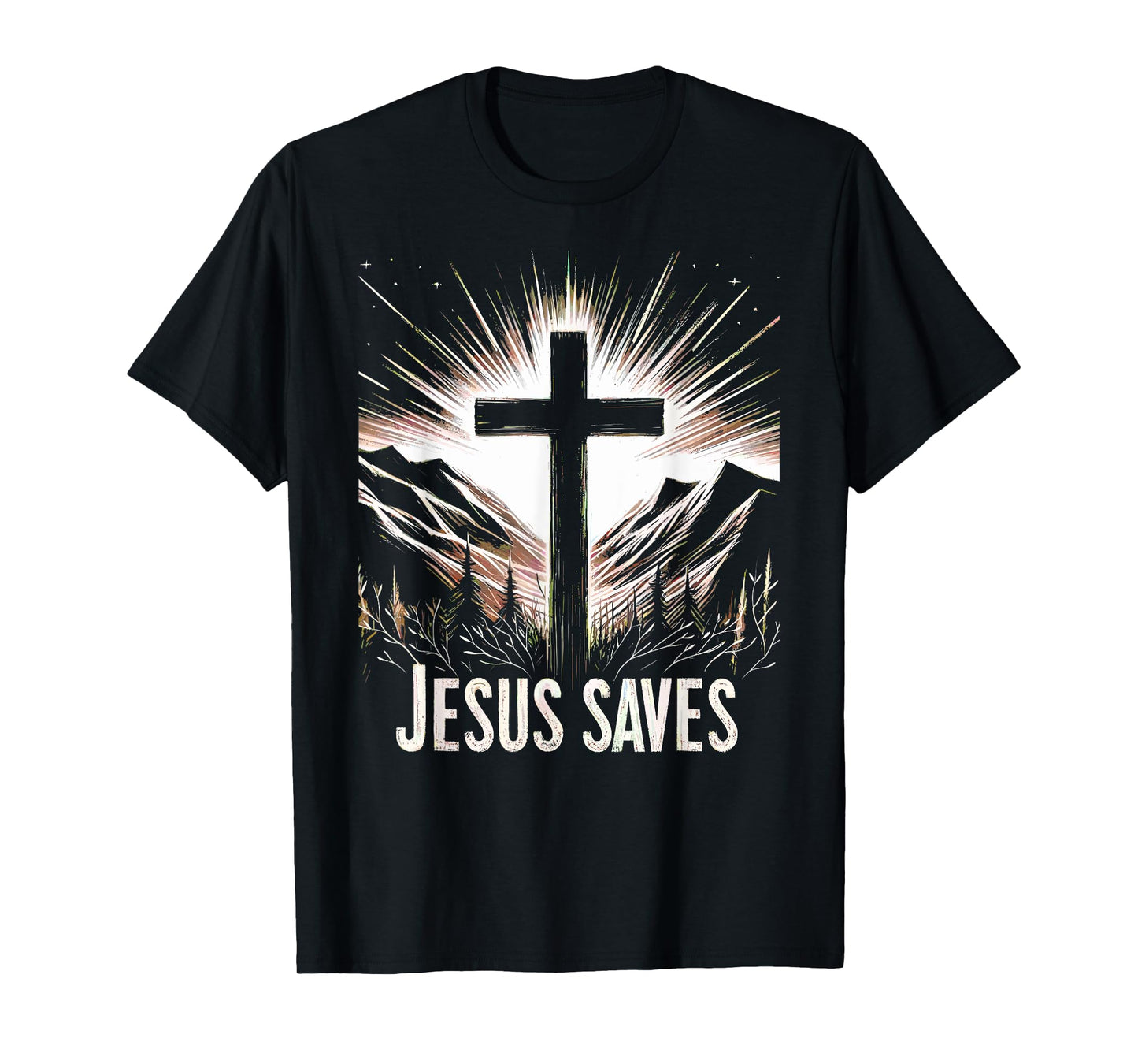 Jesus Saves Mankind Bronze Serpent Of Sins Lifted On A Cross T-Shirt
