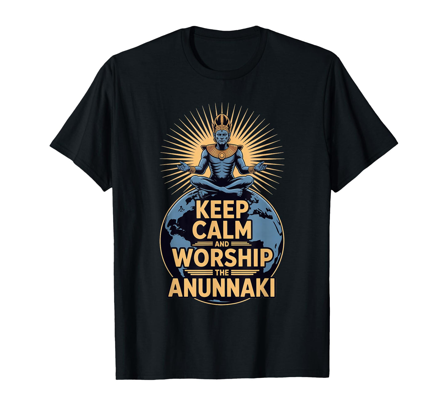 Worship The Anunnaki Calmly Enki Sumerian Ancient Gods T-Shirt