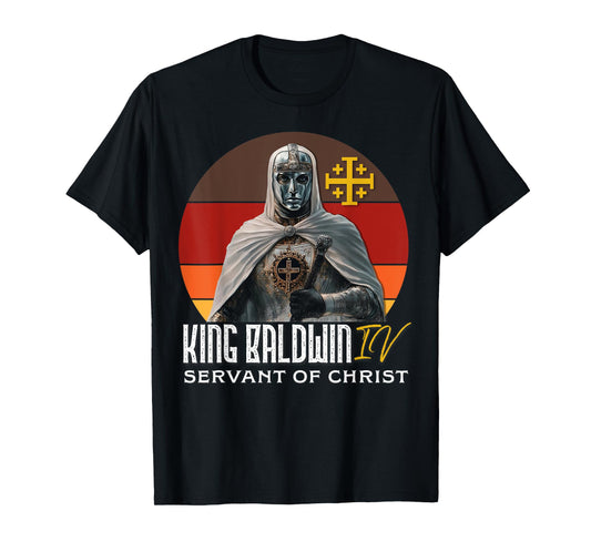 King Baldwin IV Jerusalem Cross Catholic T-Shirt
