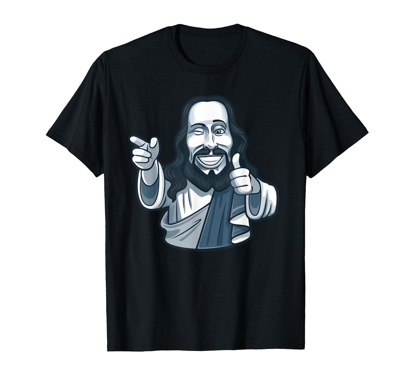 Smiling Jesus Thumbs Up Funny Christian T-Shirt T-Shirt