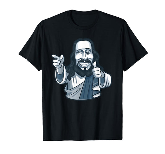Smiling Jesus Thumbs Up Funny Christian T-Shirt T-Shirt