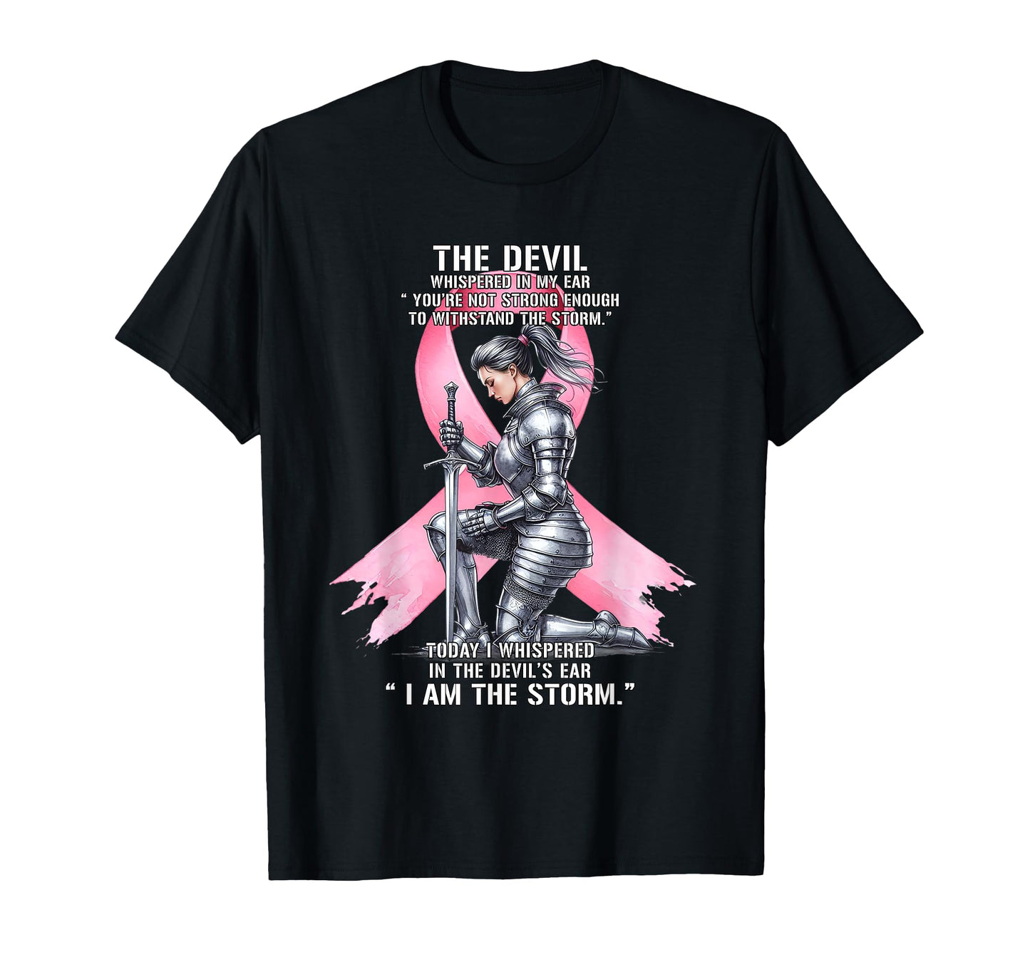 I Am The Storm Breast Cancer Warrior Christian Knight Women T-Shirt