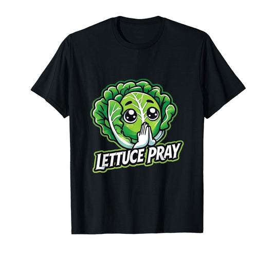 Lettuce Pray Funny Christian Faith Pun T-Shirt