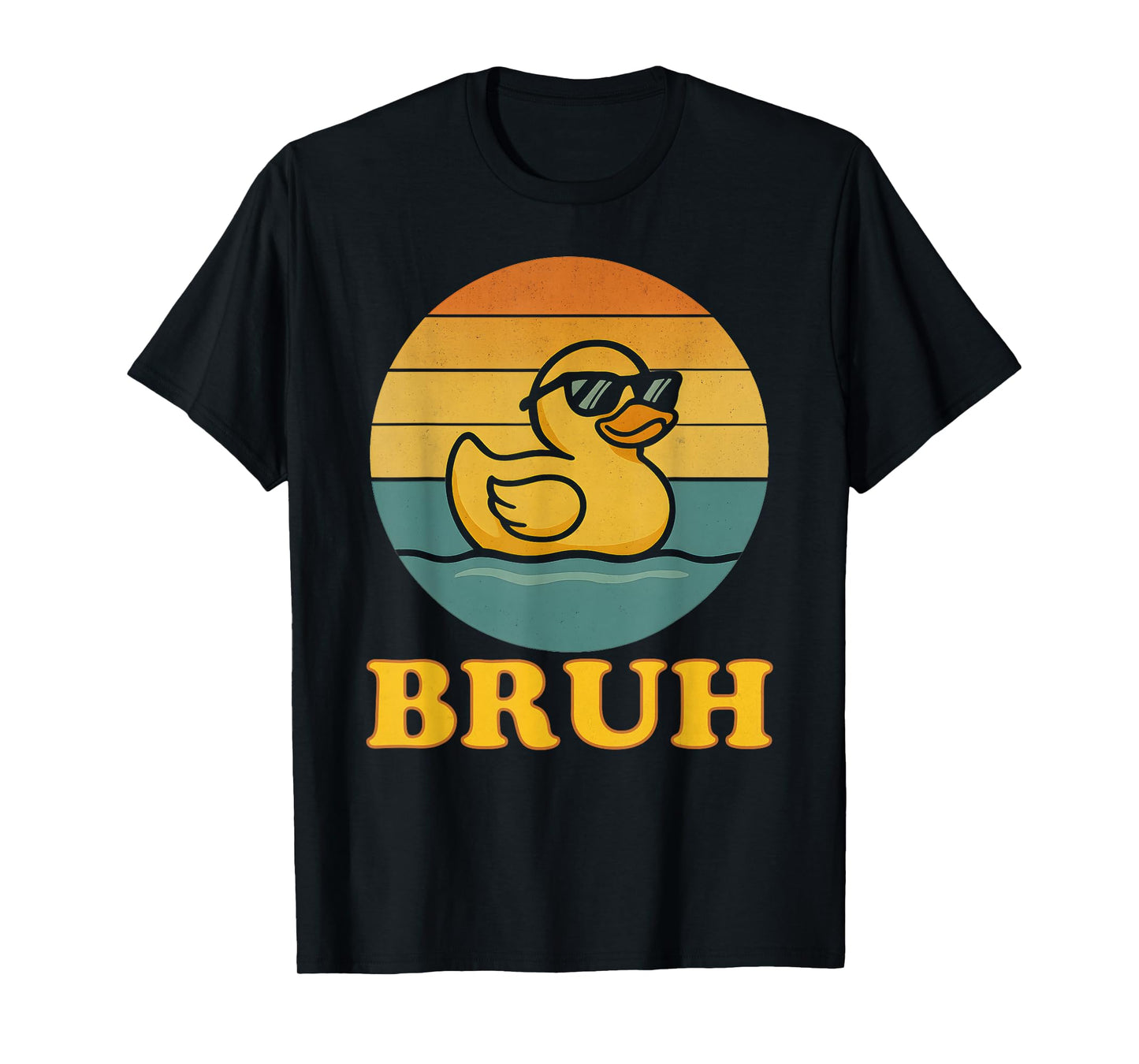Bruh Rubber Duck Retro Rubber Ducky Funny Saying Kids Boys T-Shirt