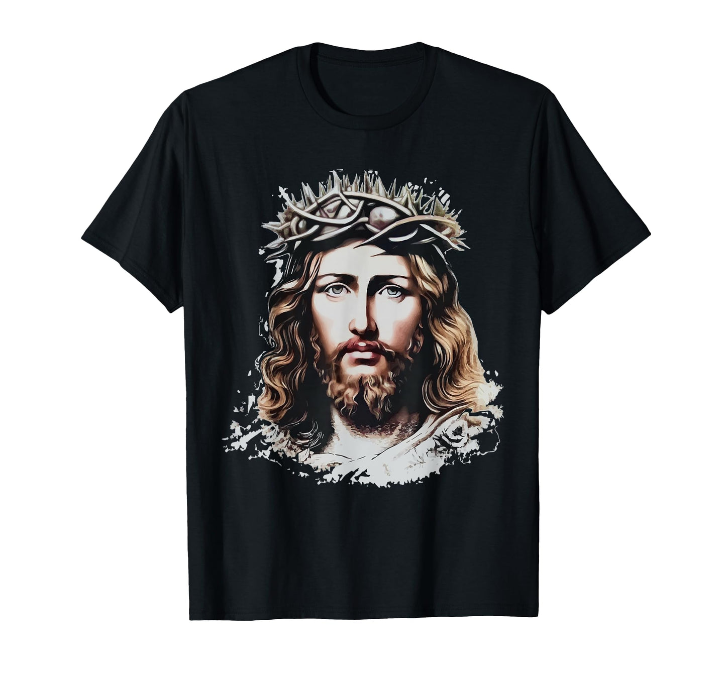 Face of Jesus Christ Crown of Thorns Catholic Faith T-Shirt