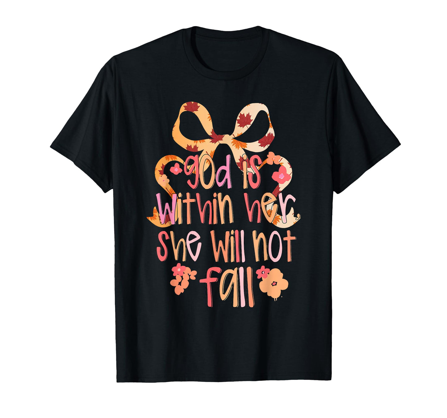 God is Within Her Christian Coquette Bible Verse T-Shirt