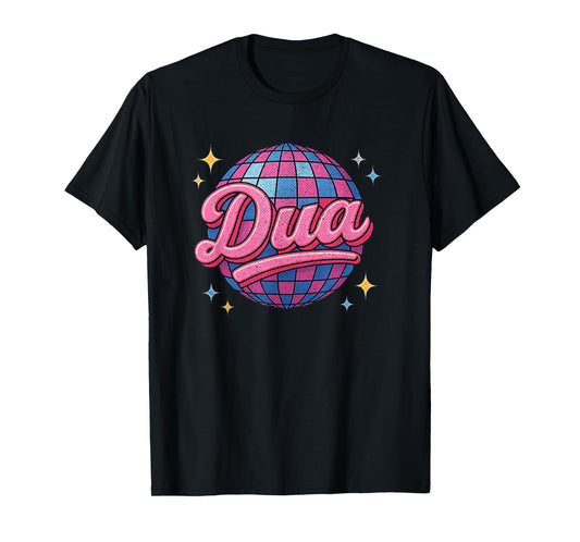 Love Heart Dua Tee Disco Vintage Style Black Funny Meme T-Shirt