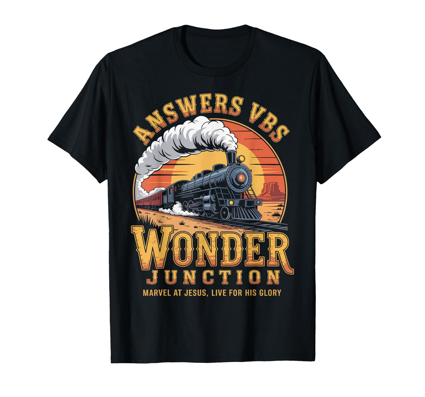 Answers VBS 2025 Wonder Junction Christian Train Glory T-Shirt