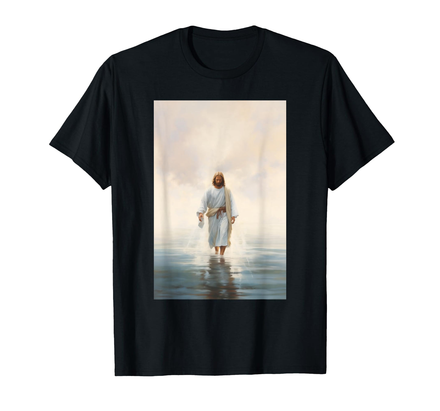 Jesus Walking On Water Christian Bible Faith God T-Shirt