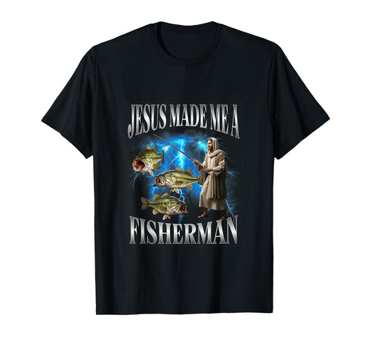 Jesus Made Me A Fisherman Christian Religion Fishing Tank Top