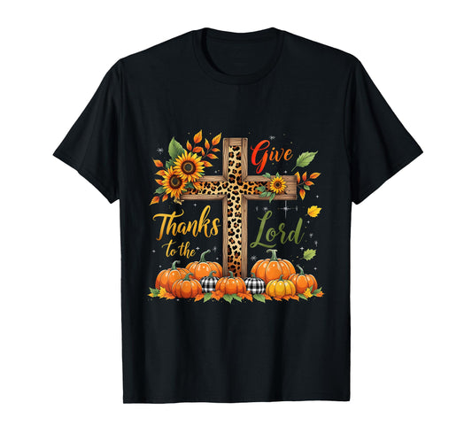 Give Thanks Fall Pumpkin Thanksgiving Coquette to The Lord T-Shirt