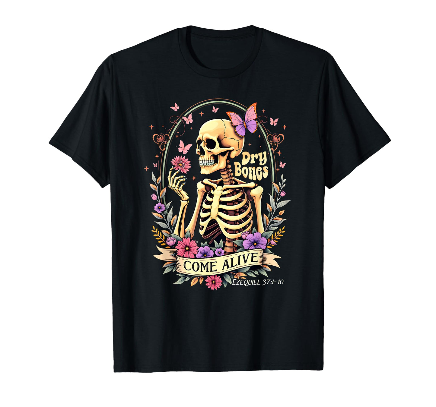 Halloween Dry Bones Come Alive Dancing Skeleton Christian T-Shirt