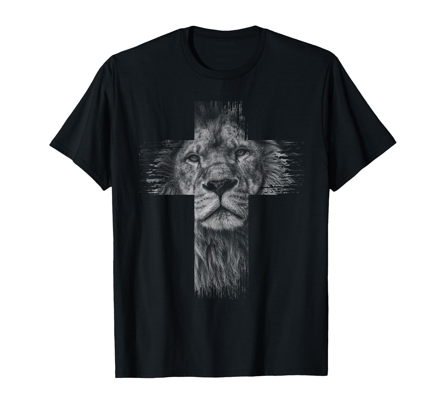 Christian Jesus Lion of Tribe Judah Cross Gift for Men Women T-Shirt