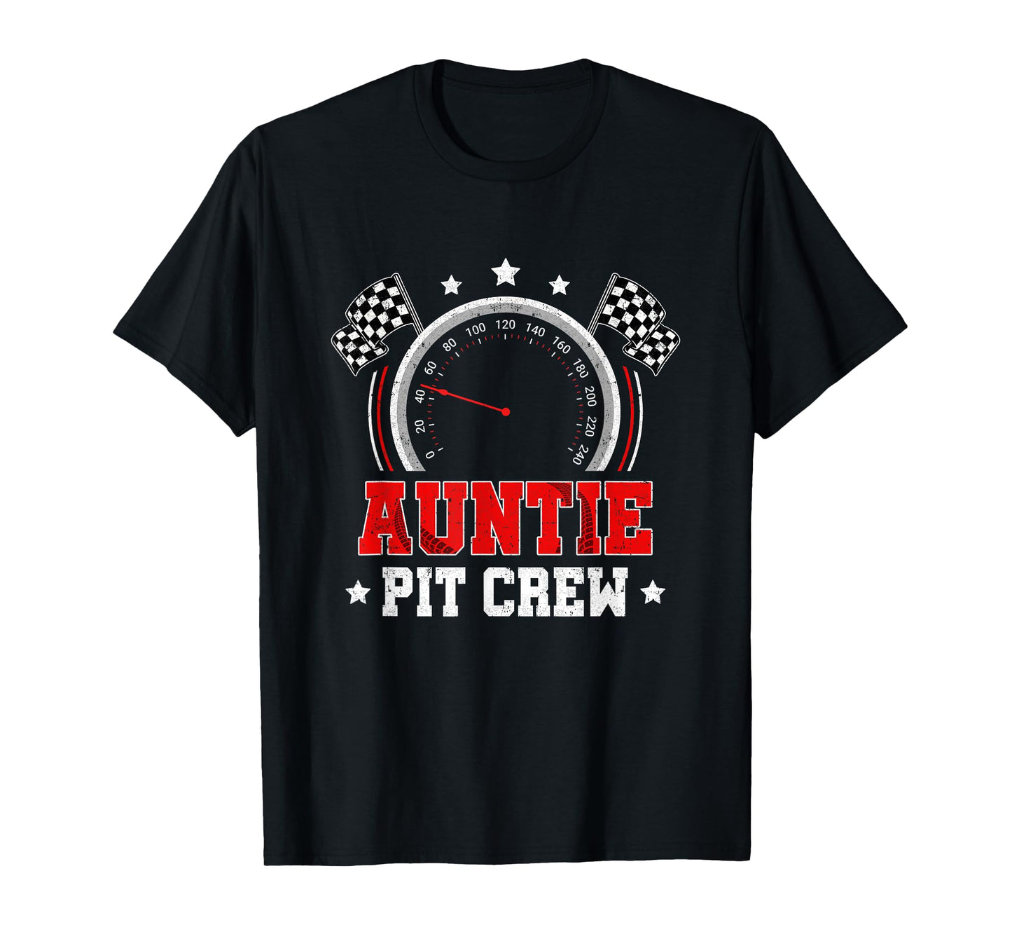Auntie Pit Crew Race Car Birthday Party Racing Family T-Shirt