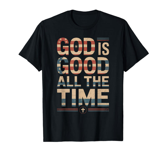 Vintage Retro Christian God is Good All The Time Jesus T-Shirt