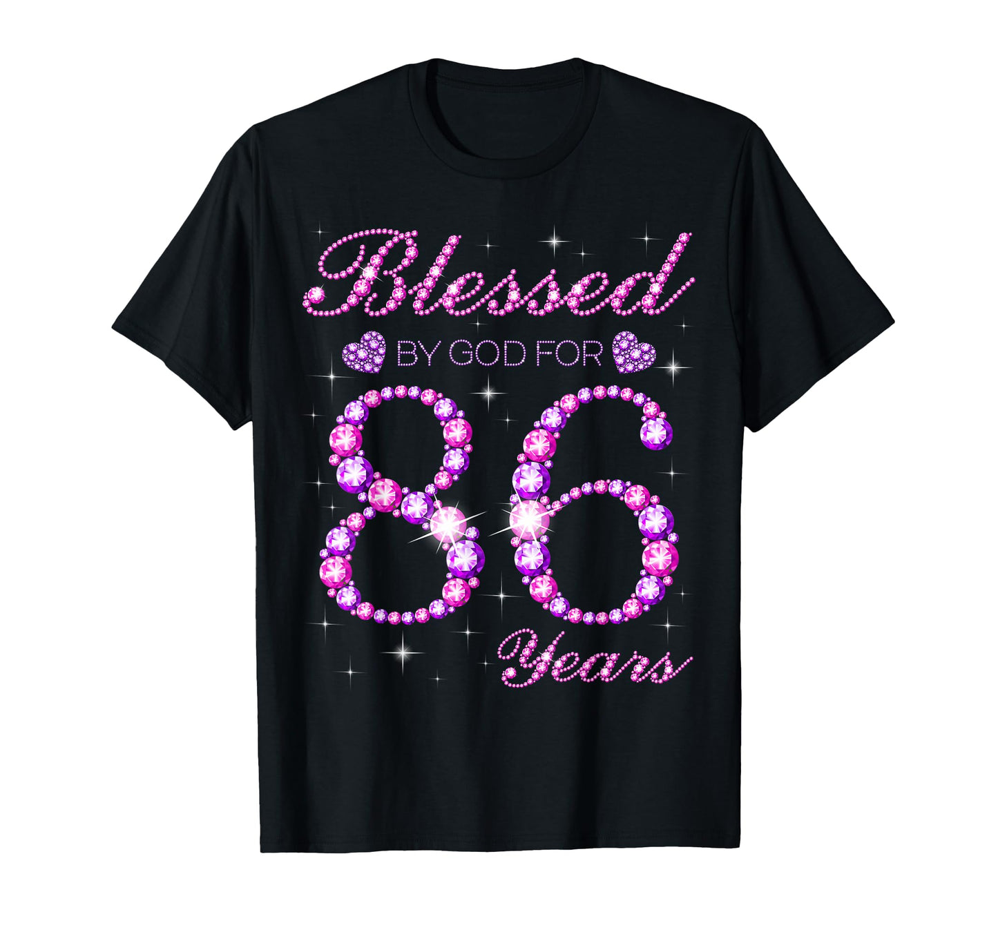 Blessed by God for 86 Years Old 86th Birthday Party T-Shirt