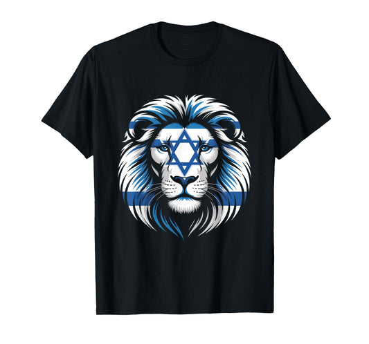Lion Of Judah Jewish Pride Israel Flag Strength Unity T-Shirt