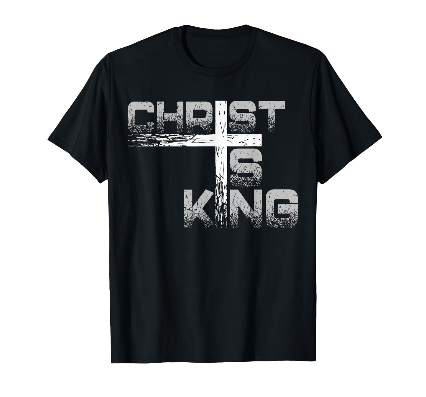 Jesus Christ is King Bible Verse Cross Religious Christian T-Shirt