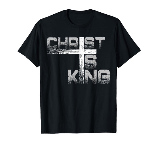 Jesus Christ is King Bible Verse Cross Religious Christian T-Shirt