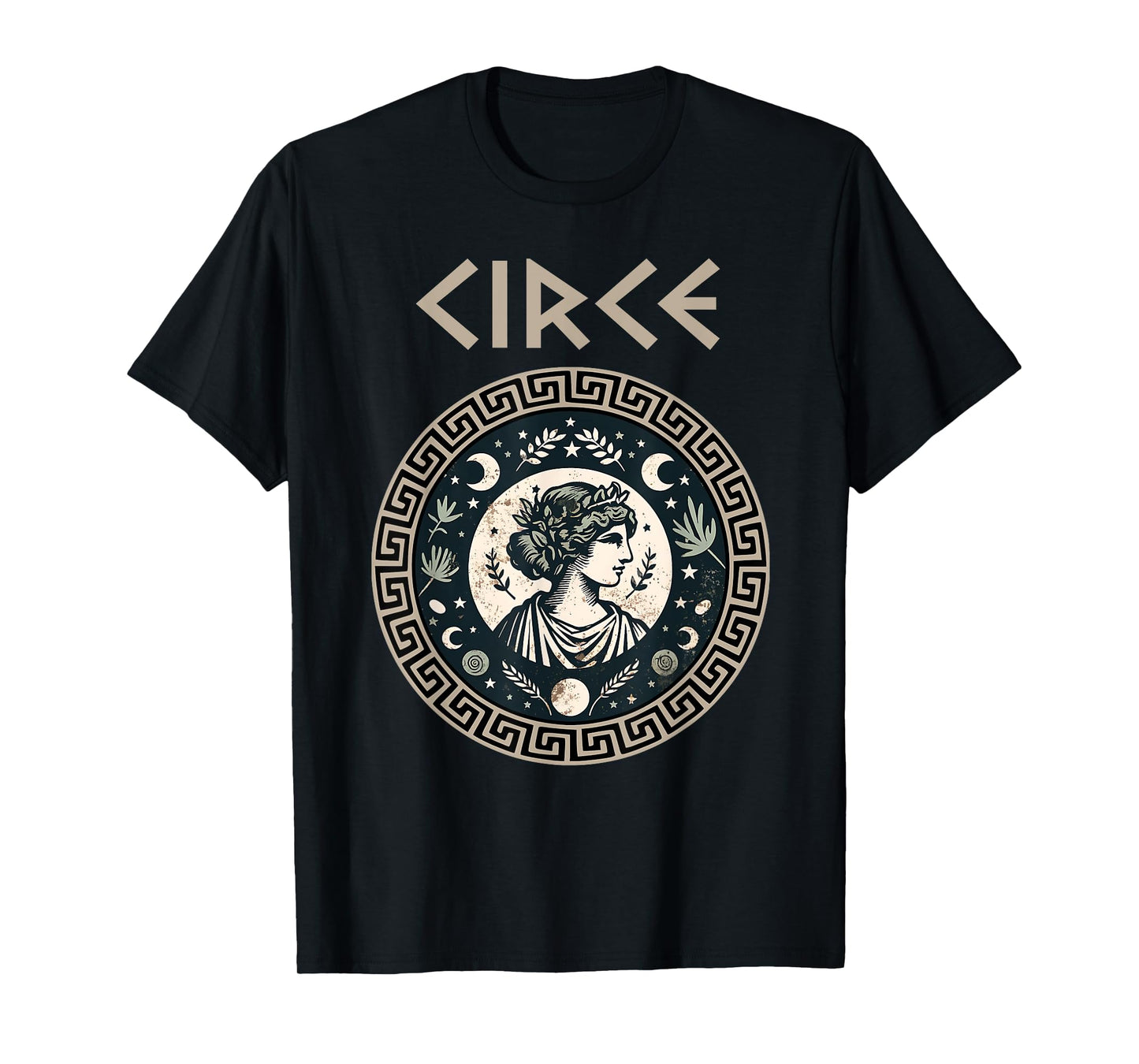 Agema Apparel Circe Greek Goddess and Sorceress Greek Mythology T-Shirt, Small, Black