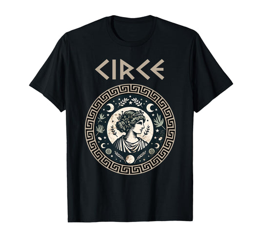 Agema Apparel Circe Greek Goddess and Sorceress Greek Mythology T-Shirt, Small, Black