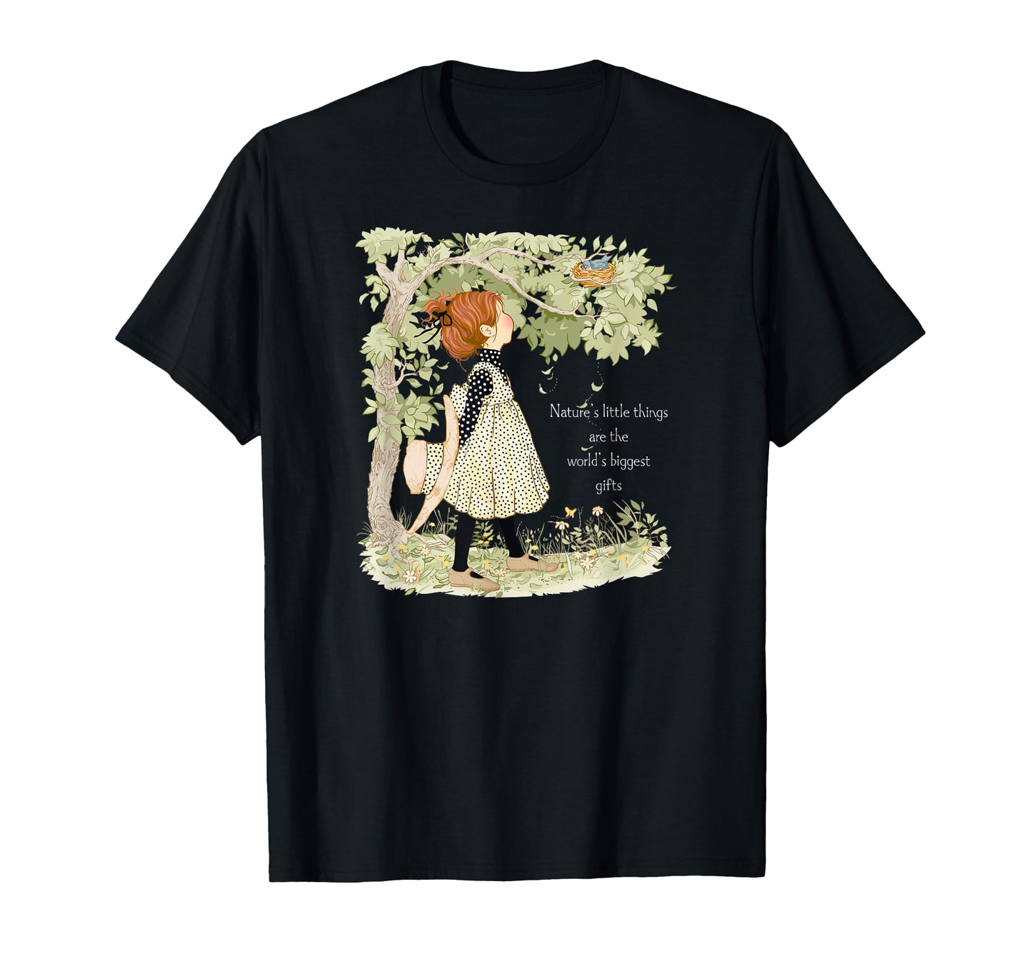 Holly Hobbie Classic Natures Little Things Light Text T-Shirt