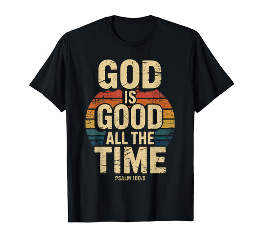 Vintage Retro Christian God is Good All The Time Jesus T-Shirt
