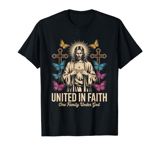 United in Faith Vintage Jesus Christian Streetwear T-Shirt