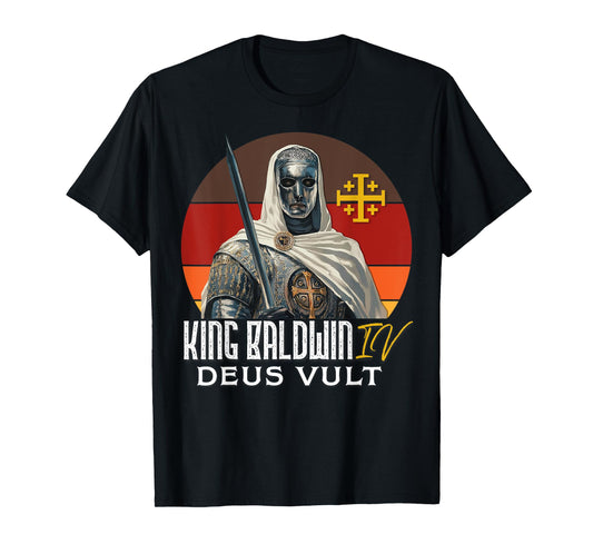 King Baldwin IV Jerusalem Cross Catholic T-Shirt