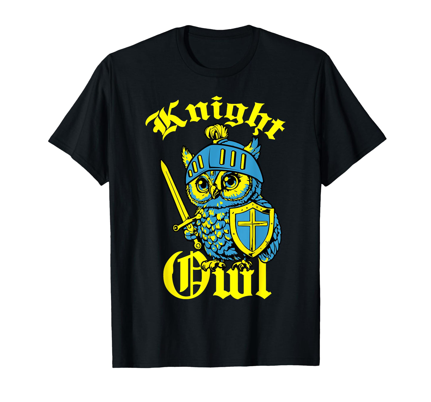 Knight Owl Funny Medieval Knights Ren Faire Jousting T-Shirt