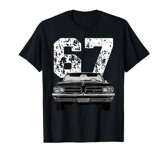 1967 67 Gto Classic Car Old School Muscle Car Birthday Retro T-Shirt