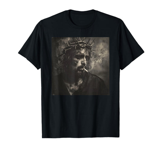 Cooler Jesus Christ Smokes, Resistance, Rebellious Jesus T-Shirt