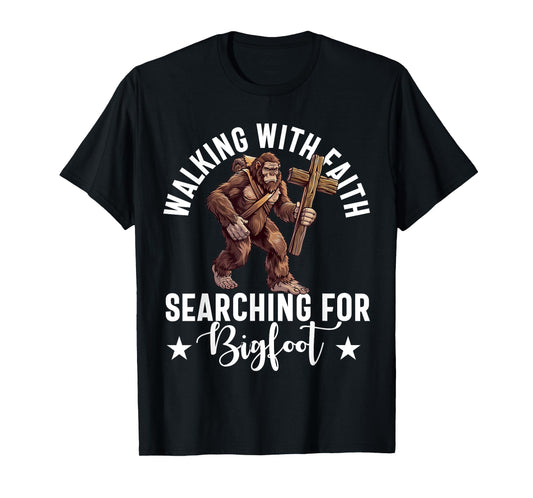 Bigfoot For Christian Sasquatch Jesus Believer Christianity T-Shirt