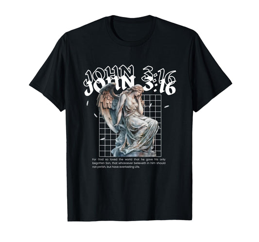 John 3:16 Bible Verse Streetwear - Christian Bible Verse T-Shirt