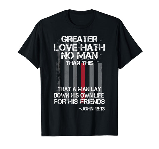 Christian Firefighter Bible Quote Shirt T-Shirt
