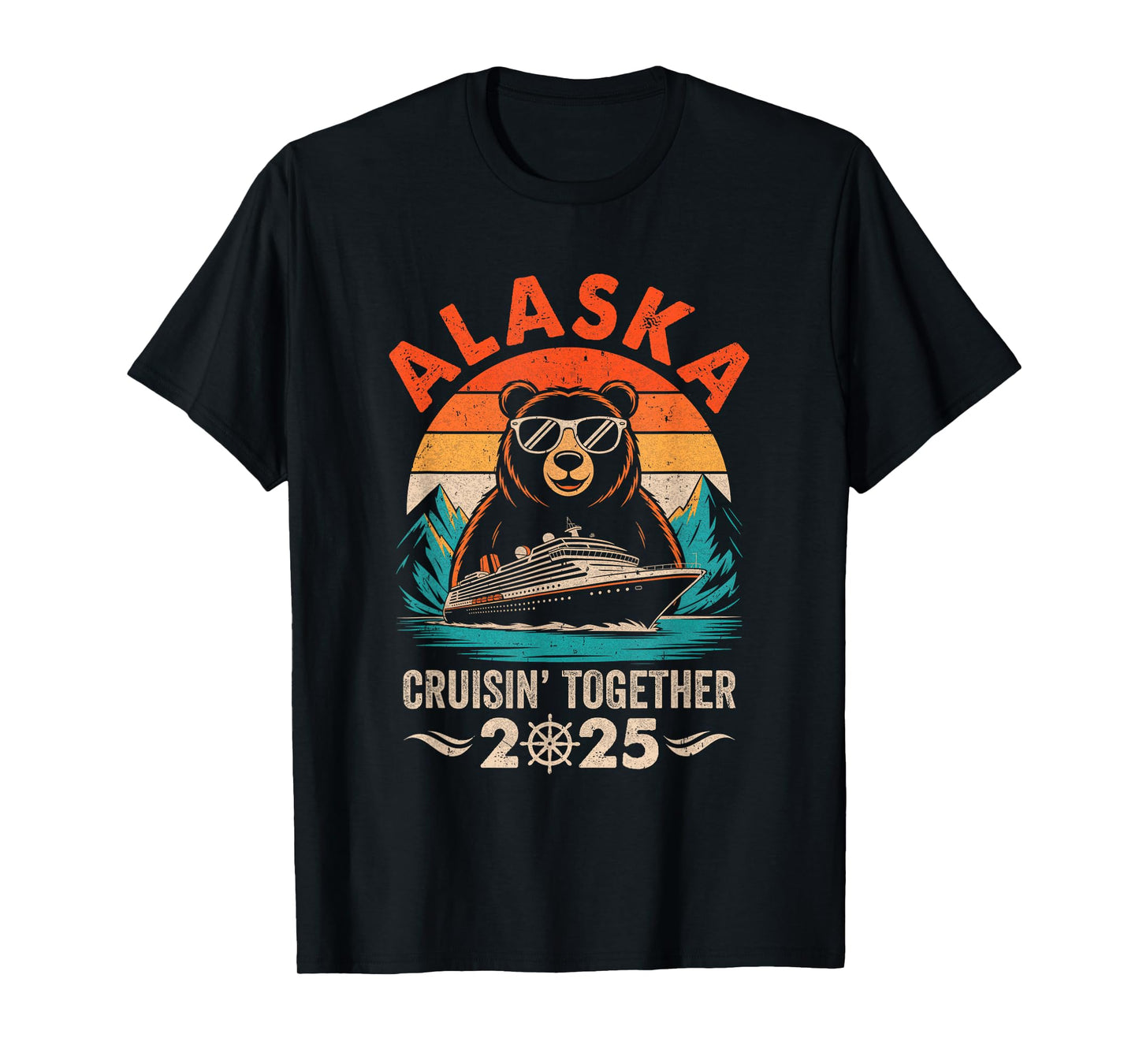 Matching Family Friends and Group Crusin' Alaska Cruise 2025 T-Shirt