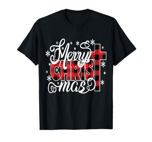 Merry Christ Mas Christian Jesus Christmas PJs Xmas Pajamas T-Shirt