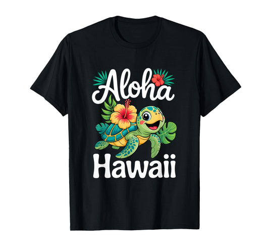 Aloha Hawaii Turtle Hawaiian Island Kids Men Women Boy Girls T-Shirt