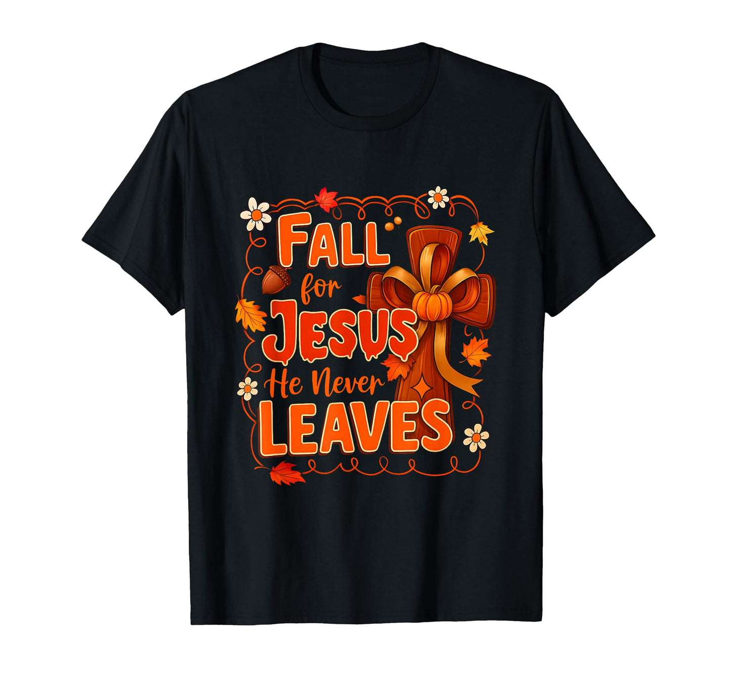 Autumn Jesus My Favourite Season Fall Christian Thanksgiving T-Shirt