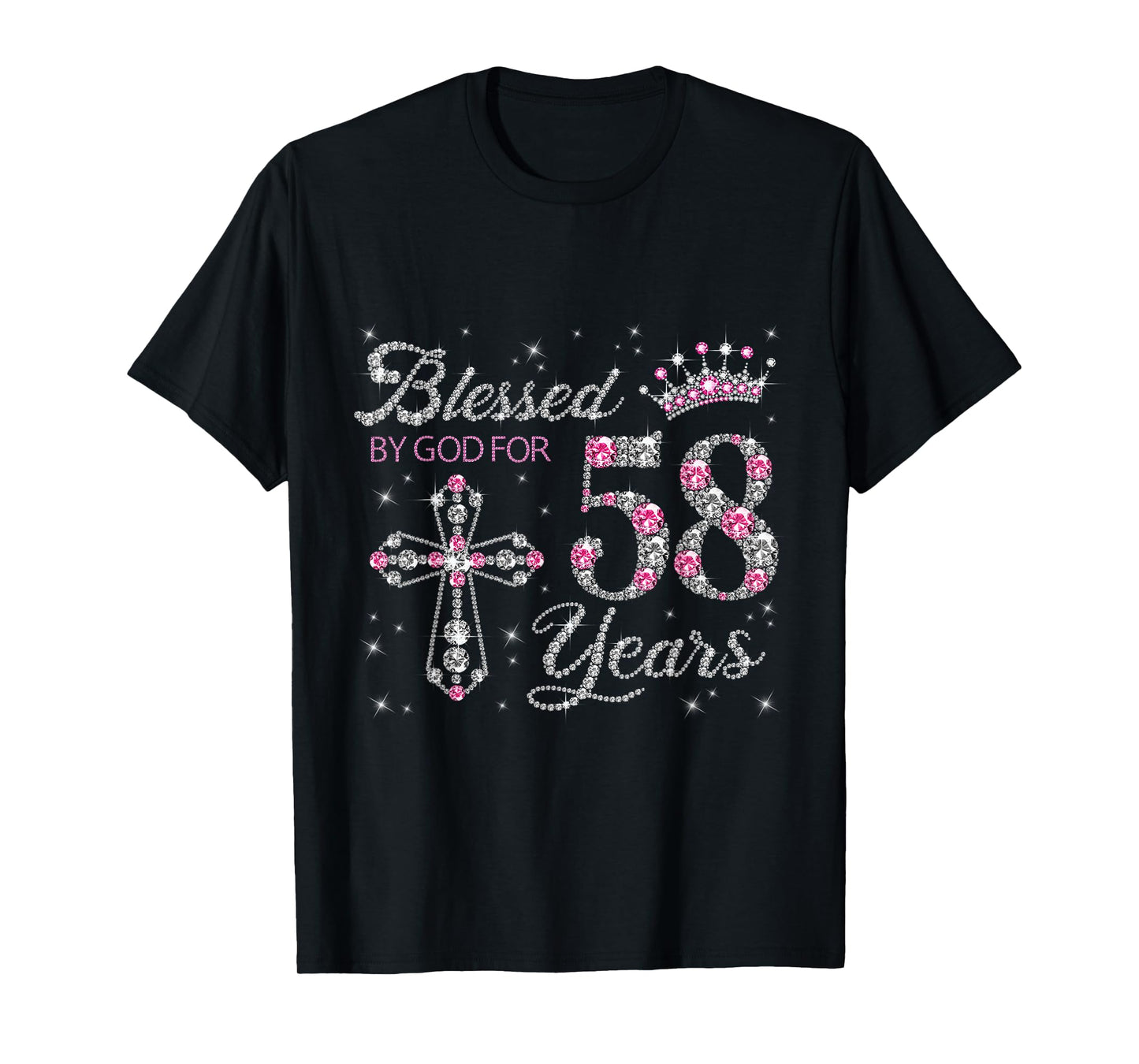 Blessed by God For 58 Years Old 58th Birthday Gift For Women T-Shirt