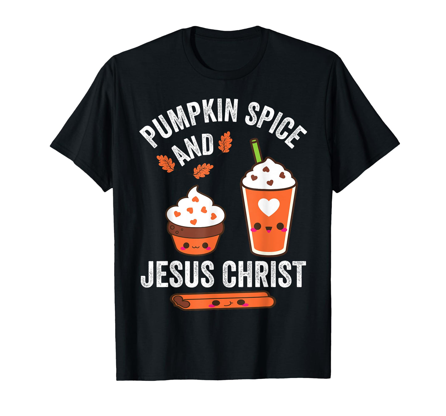 PUMPKIN SPICE AND JESUS CHRIST WOMENS FALL CHRISTIAN LOVERS T-Shirt