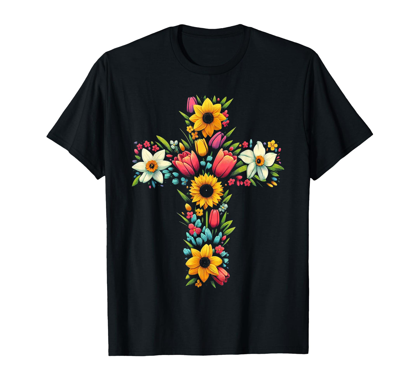 Christian Design Cross Faith Bible Jesus Christ Religion Art T-Shirt