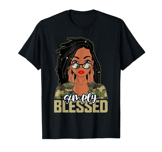 Blessed Black Woman Praying Afro African American Christian T-Shirt
