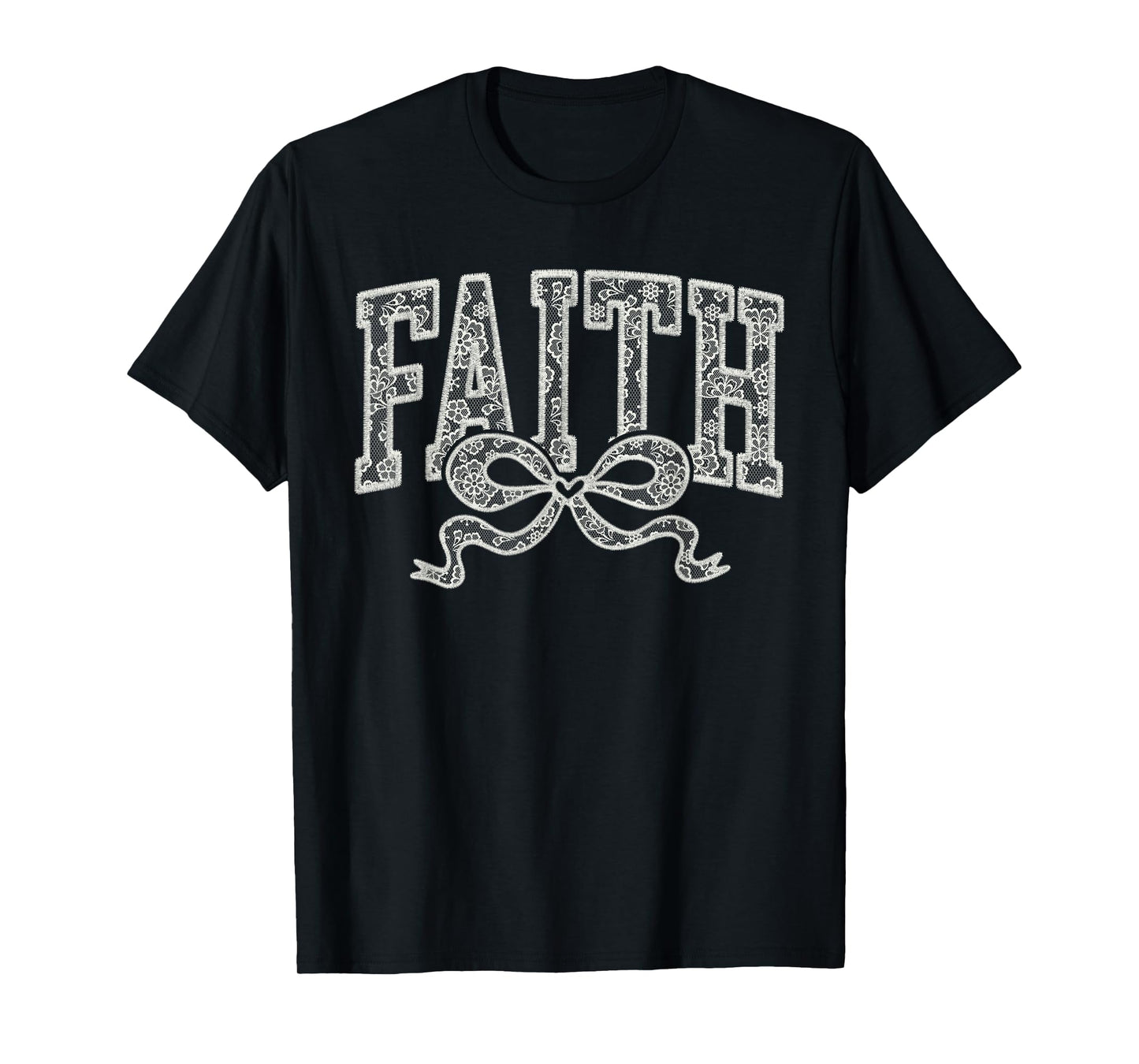 Christian Religious Faith Coquette Bow Girls Women T-Shirt